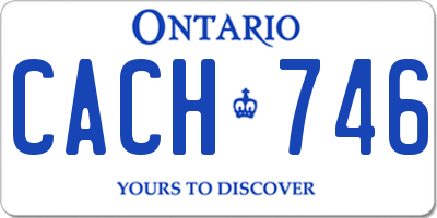 ON license plate CACH746