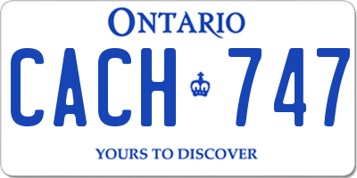 ON license plate CACH747