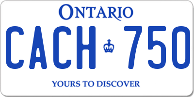 ON license plate CACH750