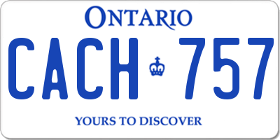 ON license plate CACH757