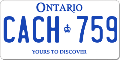 ON license plate CACH759