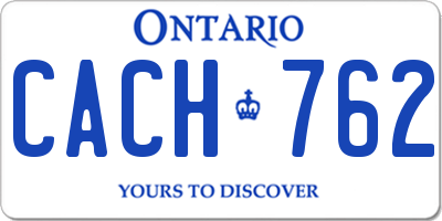 ON license plate CACH762