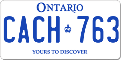 ON license plate CACH763