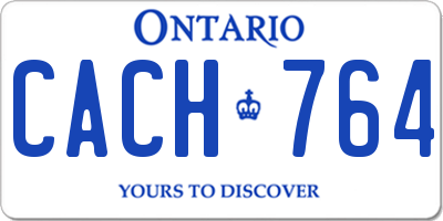 ON license plate CACH764