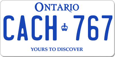 ON license plate CACH767