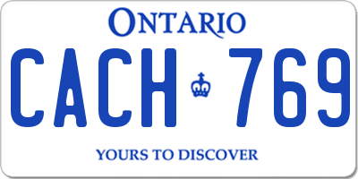 ON license plate CACH769