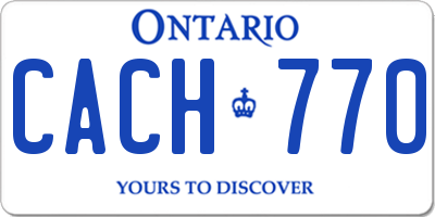 ON license plate CACH770