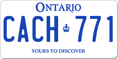 ON license plate CACH771