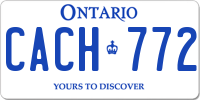 ON license plate CACH772