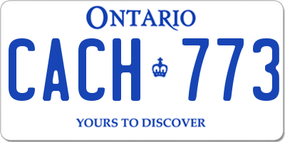 ON license plate CACH773