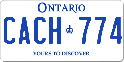 ON license plate CACH774