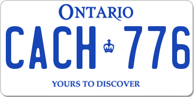 ON license plate CACH776