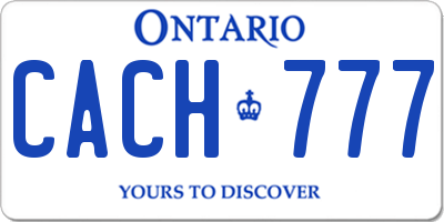 ON license plate CACH777