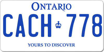 ON license plate CACH778