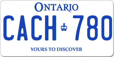 ON license plate CACH780