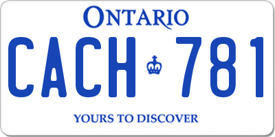 ON license plate CACH781