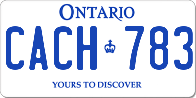 ON license plate CACH783