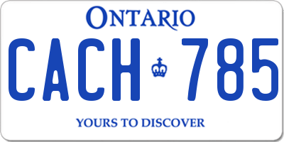 ON license plate CACH785