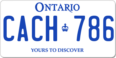 ON license plate CACH786