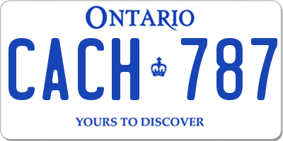 ON license plate CACH787