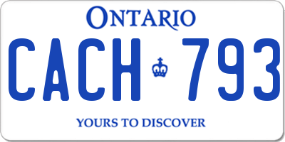 ON license plate CACH793