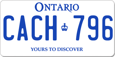 ON license plate CACH796