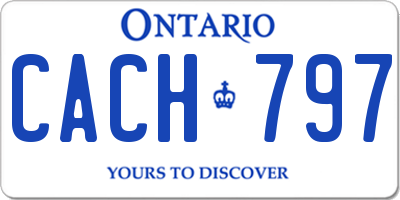 ON license plate CACH797