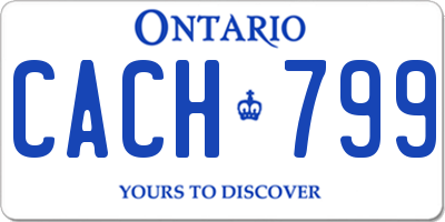 ON license plate CACH799