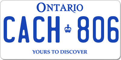 ON license plate CACH806