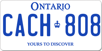 ON license plate CACH808