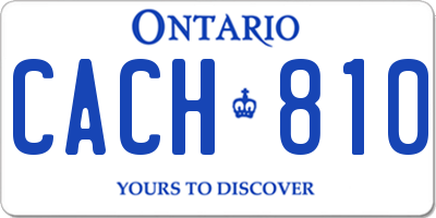 ON license plate CACH810