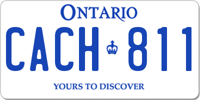 ON license plate CACH811