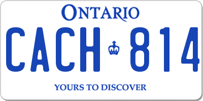 ON license plate CACH814