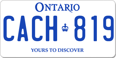 ON license plate CACH819