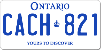 ON license plate CACH821