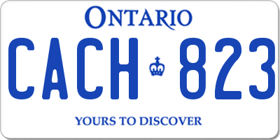 ON license plate CACH823