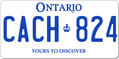 ON license plate CACH824