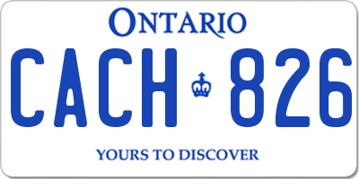 ON license plate CACH826