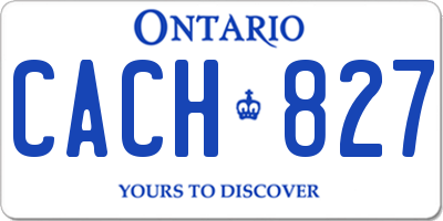 ON license plate CACH827