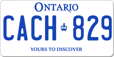 ON license plate CACH829