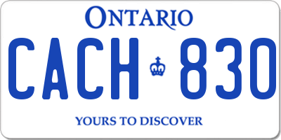 ON license plate CACH830