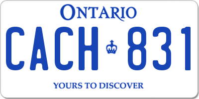 ON license plate CACH831