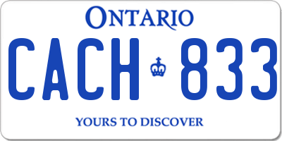 ON license plate CACH833