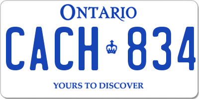 ON license plate CACH834