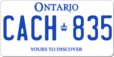 ON license plate CACH835