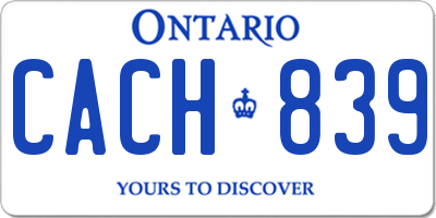 ON license plate CACH839