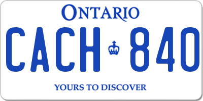 ON license plate CACH840