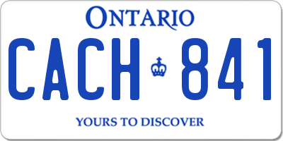 ON license plate CACH841