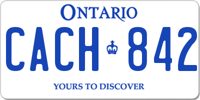 ON license plate CACH842