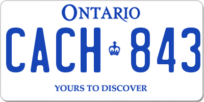 ON license plate CACH843